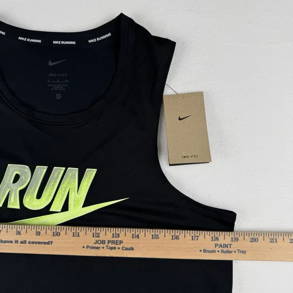 Nike Swoosh Run Men’s Activewear Sleeveless Tank Shirt Black Small